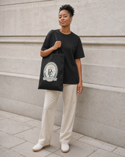Department Cotton Tote in Black — model visualisation