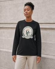Department Organic Long Sleeve Tee in Black — model visualisation