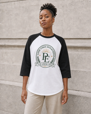 Department Raglan Tee in White / Black — model visualisation