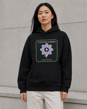 Electric Garden Hoodie in Deep Black — model visualisation