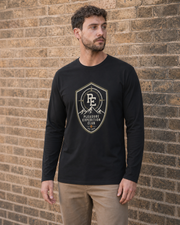 Expedition Club Organic Long Sleeve Tee in Black — model visualisation