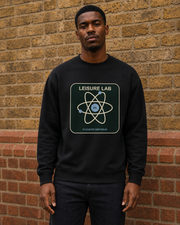 Leisure Lab Heavyweight Sweatshirt in Deep Black — model visualisation