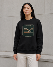 Midnight Transit Heavyweight Sweatshirt in Deep Black — model visualisation