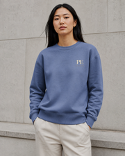 PE Signature Sweatshirt in Airforce Blue — model visualisation
