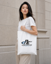 Racing Division Cotton Tote in White — model visualisation
