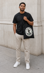 Service Co. Cotton Tote in Black — model visualisation