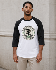 Service Co. Raglan Tee in White / Black — model visualisation
