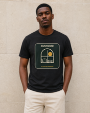 Sunroom Organic T-Shirt in Black — model visualisation