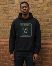 Transmission Hoodie in Deep Black — model visualisation