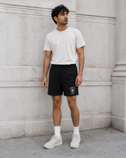 Athletic Club Active Shorts in Black — model visualisation