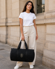 Expedition Canvas Duffle Bag in Black — model visualisation
