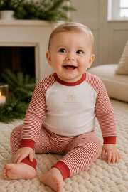 PE Baby Monogram Winter Pyjama Set - baby model photograph