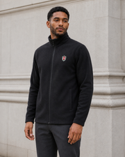 PE Shield Full-Zip Fleece in Black — model visualisation