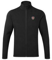 PE Shield Full-Zip Fleece in Black — supplier embroidery mockup